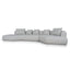 Left Chaise Corner Sofa - Noah Silver Lining