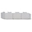 Left Arm Corner Sofa - Textured Beige