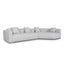 Left Arm Corner Sofa - Textured Beige