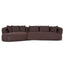 Left Chaise Sofa - Moss Brown