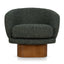 Fabric Swivel Armchair - Dusky Green