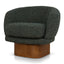 Fabric Swivel Armchair - Dusky Green