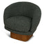 Fabric Swivel Armchair - Dusky Green