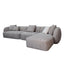 4 Seater Right Chaise Sofa - Plush Spec Brown