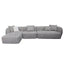 4 Seater Left Chaise Sofa - Plush Spec Brown