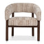 Walnut Armchair - Coconut Stripe