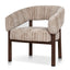 Walnut Armchair - Coconut Stripe