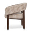 Walnut Armchair - Coconut Stripe