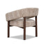 Walnut Armchair - Coconut Stripe