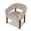 Walnut Armchair - Coconut Stripe
