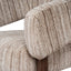 Walnut Armchair - Coconut Stripe