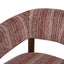 Walnut Armchair - Burgundy Stripe