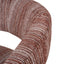 Walnut Armchair - Burgundy Stripe