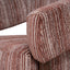 Walnut Armchair - Burgundy Stripe