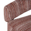 Walnut Armchair - Burgundy Stripe
