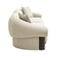 Dark Brown 3 Seater Sofa - Soft Beige