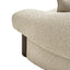 Dark Brown 3 Seater Sofa - Soft Beige