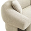 Dark Brown 3 Seater Sofa - Soft Beige