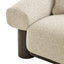 Dark Brown 3 Seater Sofa - Soft Beige