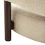Dark Brown Armchair - Soft Beige