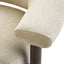 Dark Brown Armchair - Soft Beige