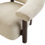 Dark Brown Armchair - Soft Beige