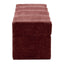1.8m Ottoman Bench - Lila Burgundy