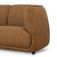 2 Seater Fabric Sofa - Ginger Brown