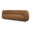 3 Seater Fabric Sofa - Ginger Brown
