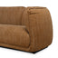 3 Seater Fabric Sofa - Ginger Brown