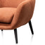 Fabric Armchair - Burnt Orange with Black Legs