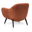 Fabric Armchair - Burnt Orange with Black Legs