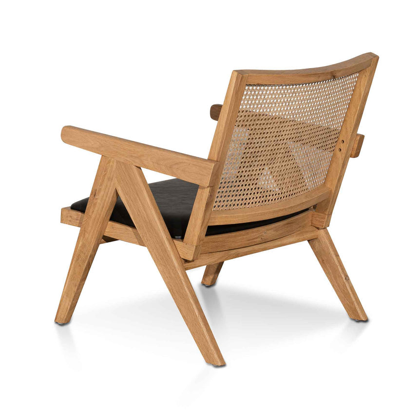 Rattan Armchair - Distress Natural and Black Seat