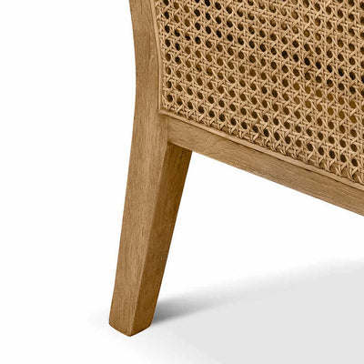 Rattan Arm Chair - Ivory White Boucle