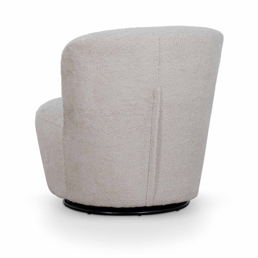 Swivel Lounge Chair - Ivory Teddy