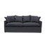 3 Seater Fabric Sofa - Charcoal Linen - Last one