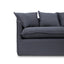 3 Seater Fabric Sofa - Charcoal Linen - Last one