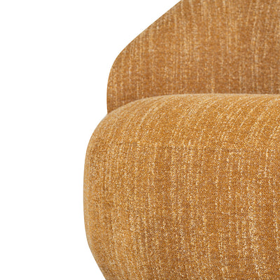 O Swivel Fabric Lounge Chair - Ginger Brown