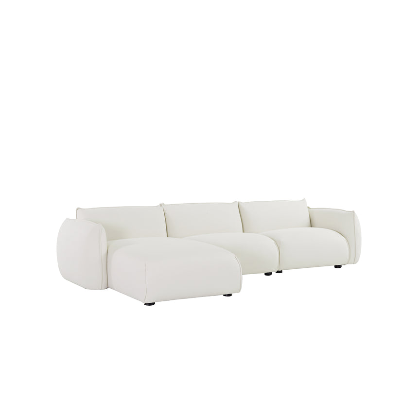 3 Seater Left Chaise Sofa - Beige