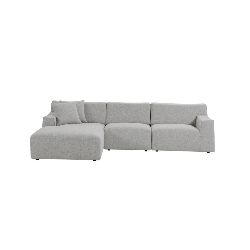 3 Seater Left Chaise Sofa - Clay Grey