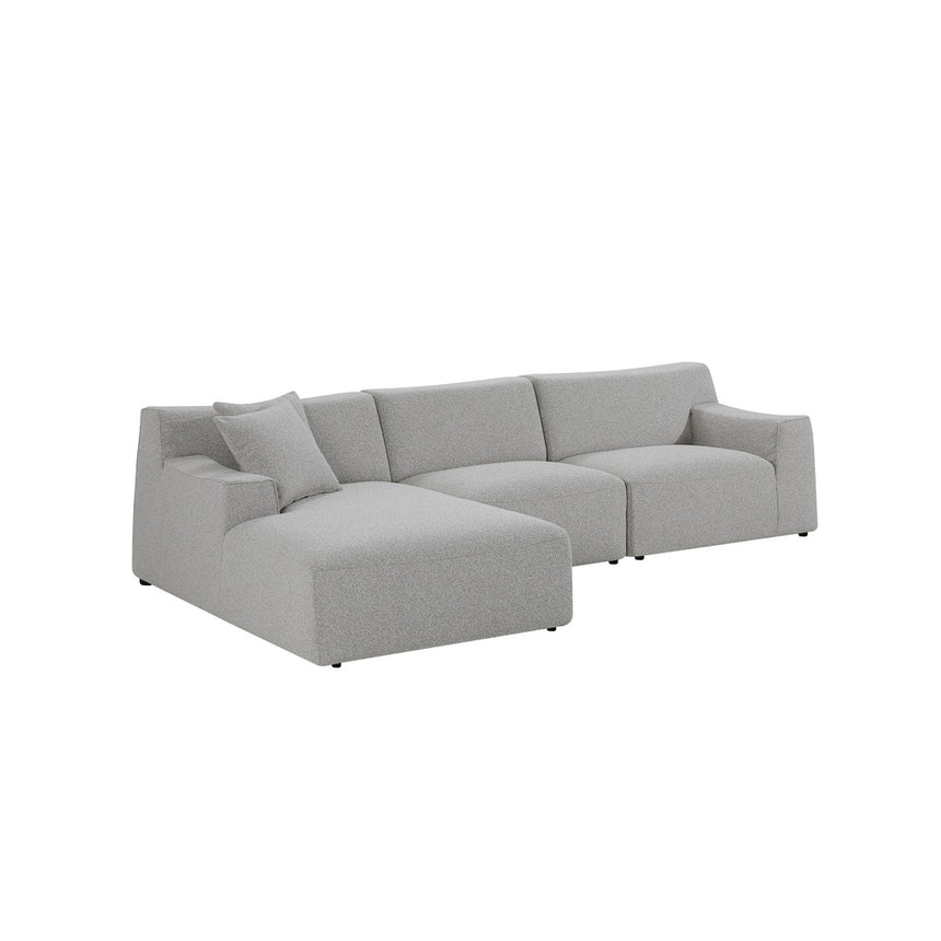 3 Seater Left Chaise Sofa - Clay Grey