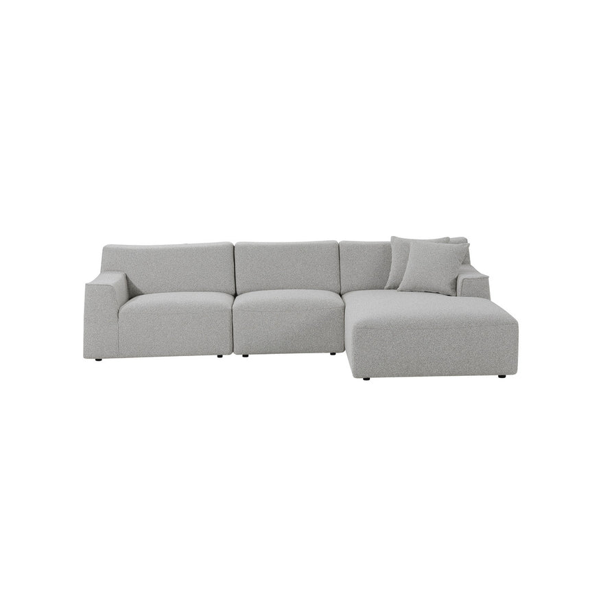 3 Seater Right Chaise Sofa - Clay Grey