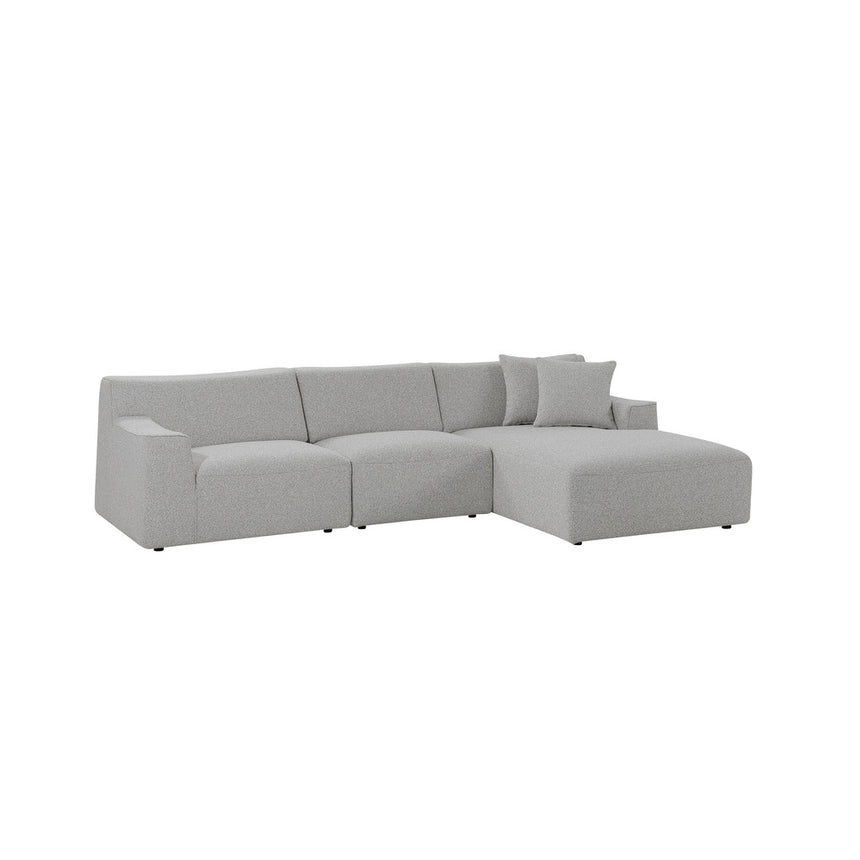 3 Seater Right Chaise Sofa - Clay Grey