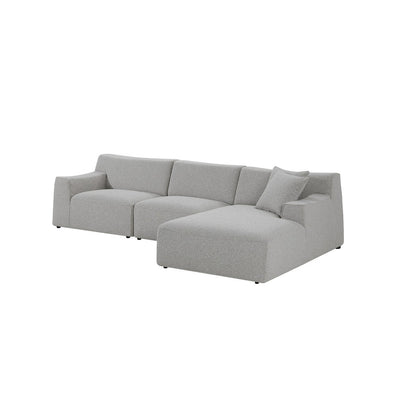 3 Seater Right Chaise Sofa - Clay Grey