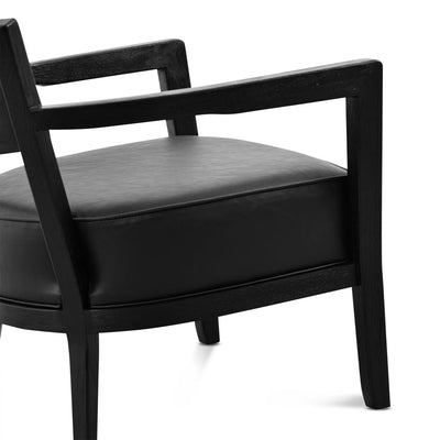 PU Armchair - Full Black