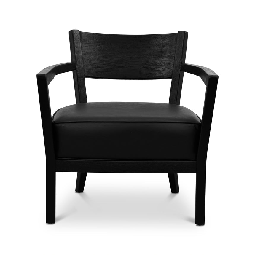 PU Armchair - Full Black