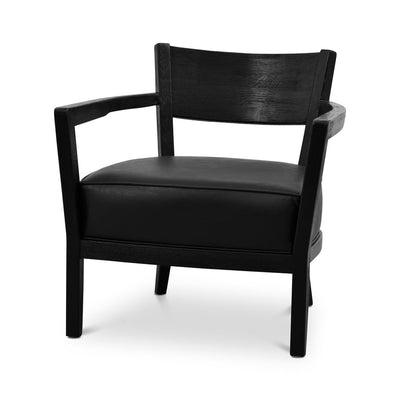 PU Armchair - Full Black