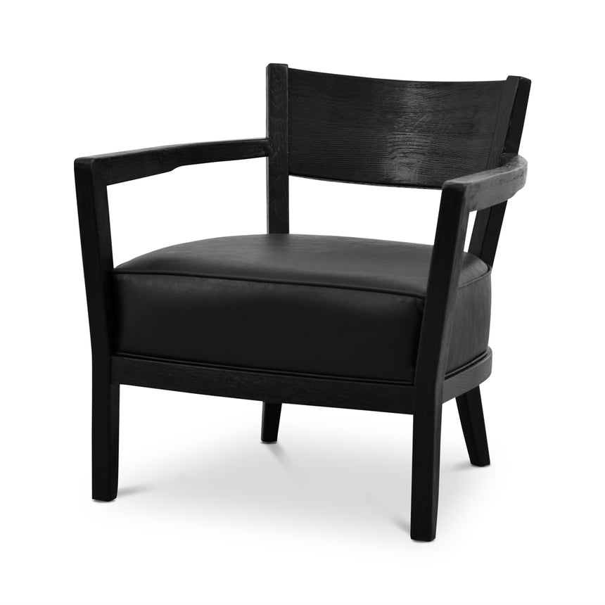 PU Armchair - Full Black