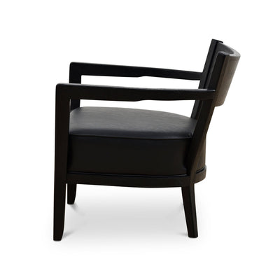 PU Armchair - Full Black