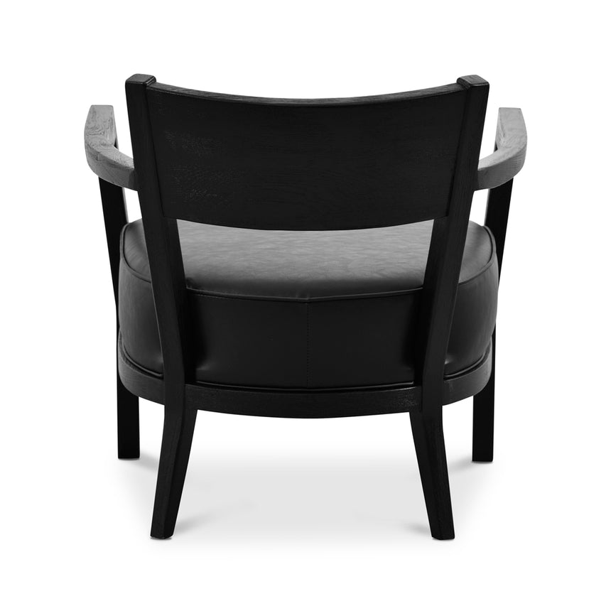 PU Armchair - Full Black